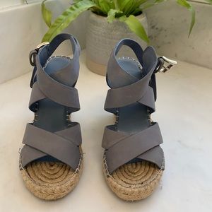 COPY - Joie blue suede Espardilles wedge